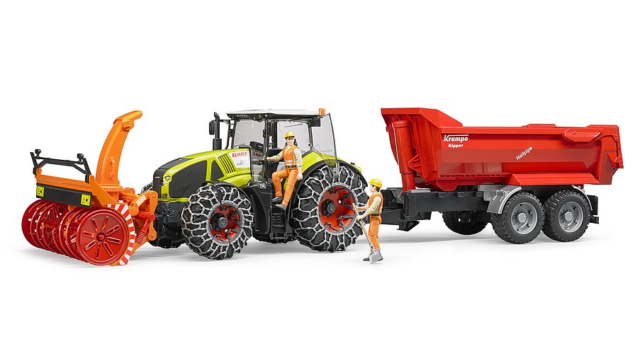 Claas Axion 950 mit Schneeketten und Schneefräse      Artikel Nr. 03017     Größe 48,0 cm × 18,0 cm × 21,0 cm     Altersempfehlung ab 4 Jahren