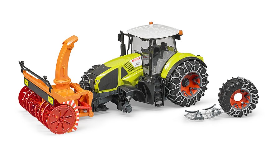 Claas Axion 950 mit Schneeketten und Schneefräse      Artikel Nr. 03017     Größe 48,0 cm × 18,0 cm × 21,0 cm     Altersempfehlung ab 4 Jahren