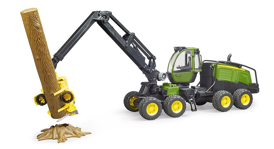 John Deere 1270G Harvester mit 1 Baumstamm      Artikel Nr. 02135     Altersempfehlung ab 4 Jahren