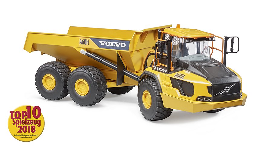 Volvo Dumper A60H      Artikel Nr. 02455     Größe 68,0 cm × 22,5 cm × 22,5 cm     Altersempfehlung ab 3 Jahren