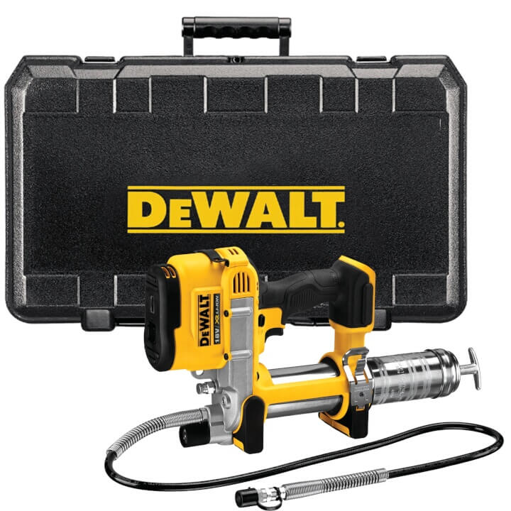 DeWalt DCGG571NK 18V XR Akku-Fettpresse – Leistungsstarkes Schmiergerät für präzise Wartungsarbeiten